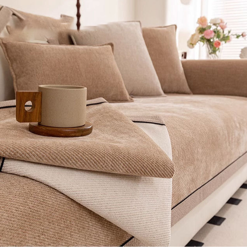 🛋️ 50 % RABATT NU! 🧵 Halksäker chenille-sofföverdrag – mjuk vaxad chenille, halkskydd & maskintvättbart – perfekt för vardagsrummet 🏠