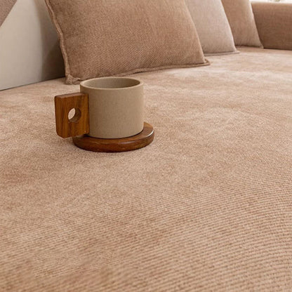 🛋️ 50 % RABATT NU! 🧵 Halksäker chenille-sofföverdrag – mjuk vaxad chenille, halkskydd & maskintvättbart – perfekt för vardagsrummet 🏠