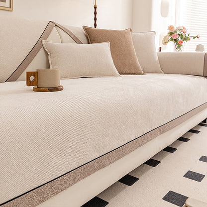 🛋️ 50 % RABATT NU! 🧵 Halksäker chenille-sofföverdrag – mjuk vaxad chenille, halkskydd & maskintvättbart – perfekt för vardagsrummet 🏠