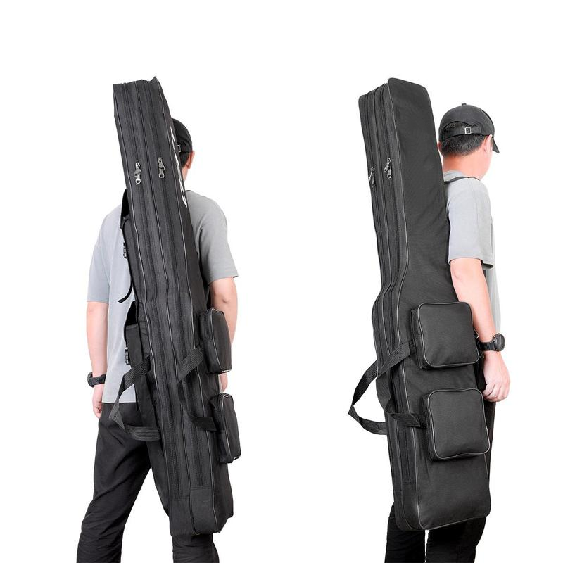 🎣 NU 50% RABATT! 🧳 Fiskespöväska & Utrustningsväska – 3-lagers kapacitet, 420D Oxford-tyg & justerbara ryggsäcksremmar – För spön, rullar & tillbehör 🎒