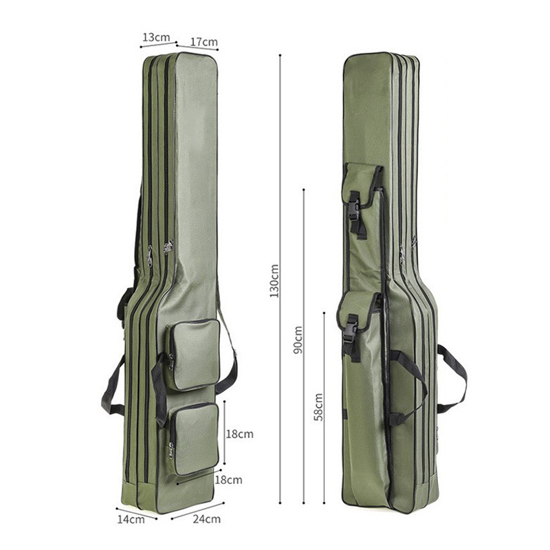 🎣 NU 50% RABATT! 🧳 Fiskespöväska & Utrustningsväska – 3-lagers kapacitet, 420D Oxford-tyg & justerbara ryggsäcksremmar – För spön, rullar & tillbehör 🎒