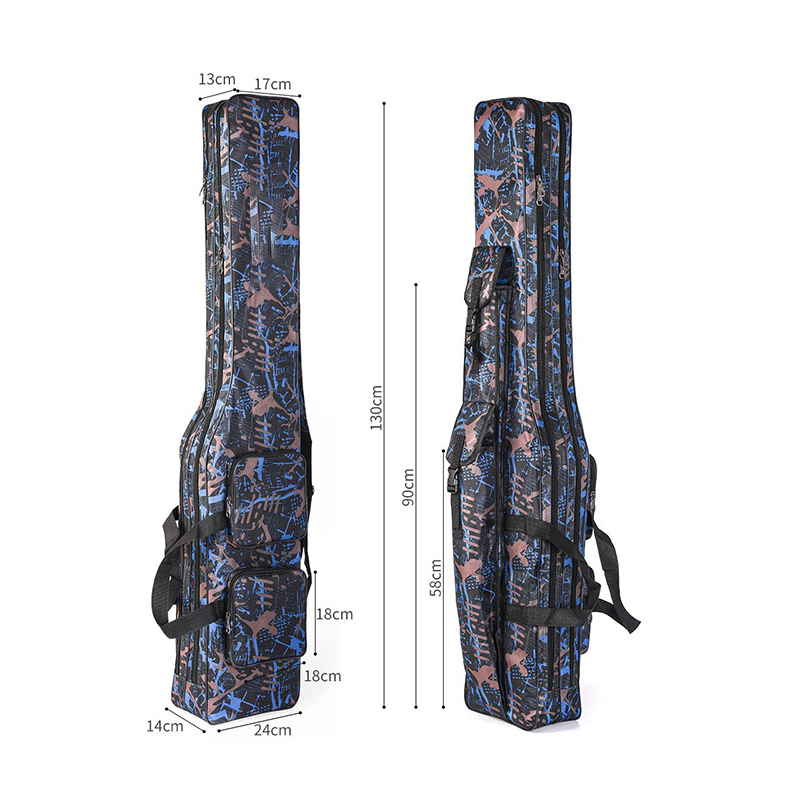 🎣 NU 50% RABATT! 🧳 Fiskespöväska & Utrustningsväska – 3-lagers kapacitet, 420D Oxford-tyg & justerbara ryggsäcksremmar – För spön, rullar & tillbehör 🎒