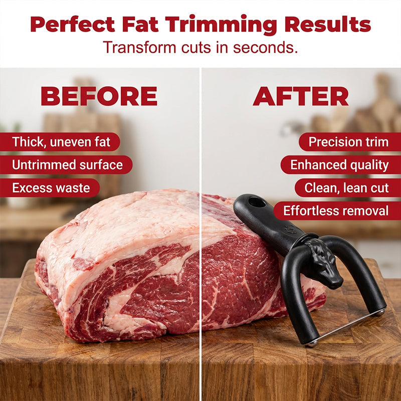 🥩 Handhållen fetttrimmer för nötkött & fläsk – ta bort överflödigt fett enklare – perfekt för grillning och matlagning 🔥