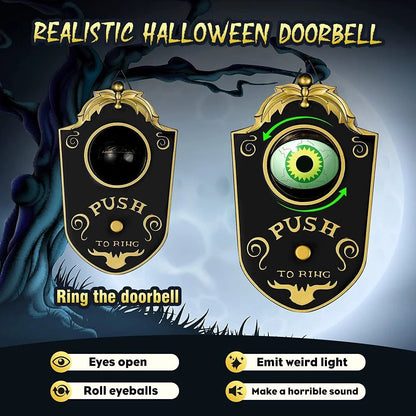 🎃 Bästsäljare inför Halloween 2026! 😈 Dörrklocka föreställande en enögd demon