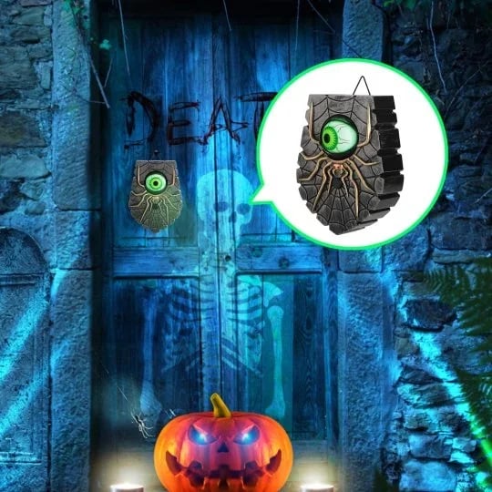🎃 Bästsäljare inför Halloween 2026! 😈 Dörrklocka föreställande en enögd demon