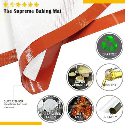 🧑‍🍳 50% RABATT NU! Bakmatta av silikon – non-stick, livsmedelssäker & värmetålig – perfekt för bakning, knådning och kavling 🍪✨