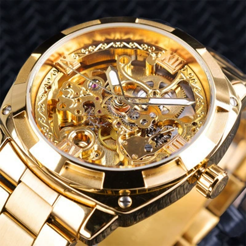 ⌚ 50% RABATT! 🦴 Skelett Automatklocka för Herrar – Mekaniskt Urverk, Öppet Urtavla & Elegant Design – Perfekt Kombination av Hantverk & Stil ✨