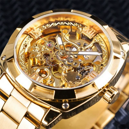 ⌚ 50% RABATT! 🦴 Skelett Automatklocka för Herrar – Mekaniskt Urverk, Öppet Urtavla & Elegant Design – Perfekt Kombination av Hantverk & Stil ✨