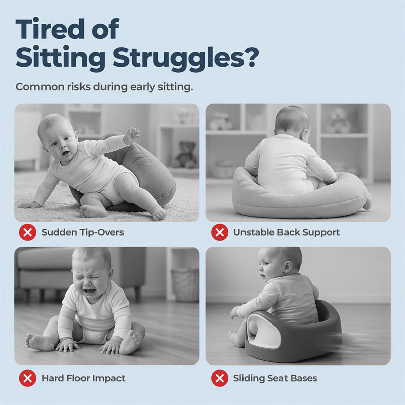 🧸 50 % RABATT NU! 👶 Plush baby support seat – ergonomisk, stabil & mjuk – perfekt för sittträning och lek 🛋️