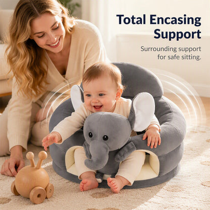 🧸 50 % RABATT NU! 👶 Plush baby support seat – ergonomisk, stabil & mjuk – perfekt för sittträning och lek 🛋️