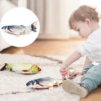 🐟✨50% RABATT! 👶🌊 Babyleksak Fisk för Barn – Självständig Rörelse, USB-laddningsbar & Interaktiv Sensor för Motorisk Utveckling. Över 14 267 Nöjda Bebisar!✨