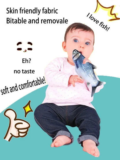 🐟✨50% RABATT! 👶🌊 Babyleksak Fisk för Barn – Självständig Rörelse, USB-laddningsbar & Interaktiv Sensor för Motorisk Utveckling. Över 14 267 Nöjda Bebisar!✨