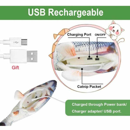 🐟✨50% RABATT! 👶🌊 Babyleksak Fisk för Barn – Självständig Rörelse, USB-laddningsbar & Interaktiv Sensor för Motorisk Utveckling. Över 14 267 Nöjda Bebisar!✨