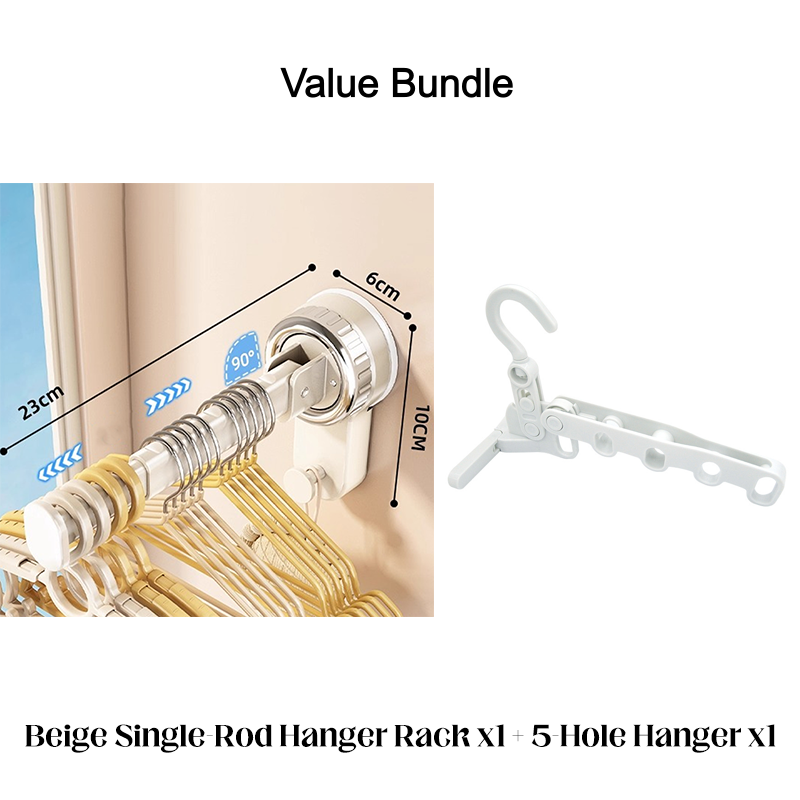 🏠 BEGRÄNSAD TID 50% RABATT! Vikbar teleskopisk sugkoppsklädhängare – Borrfri infällbar torkstång – Hög bärkapacitet & hållbar ABS ✨