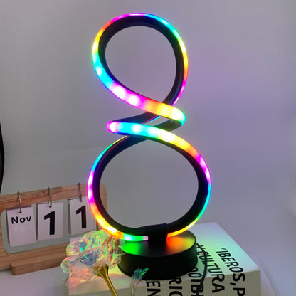Modern Dubbelhelix Bordslampa