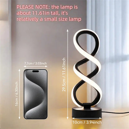 Modern Dubbelhelix Bordslampa