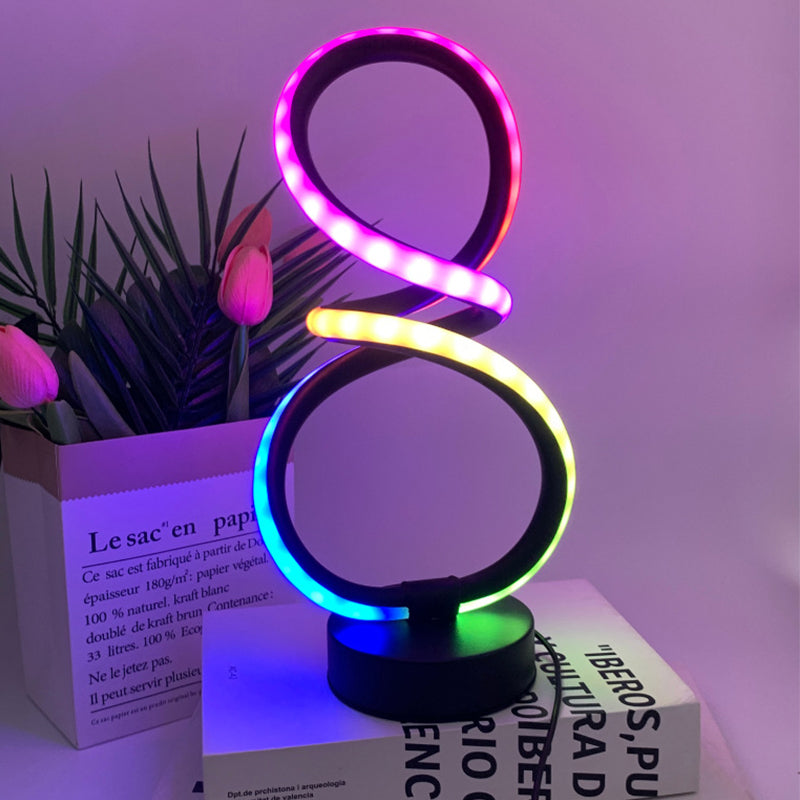 Modern Dubbelhelix Bordslampa