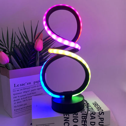 Modern Dubbelhelix Bordslampa