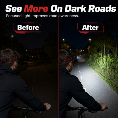 💡 50 % RABATT NU! 🔦 Uppladdningsbar LED-pannlampa med rörelsesensor – perfekt för cykling, löpning och camping 🌙