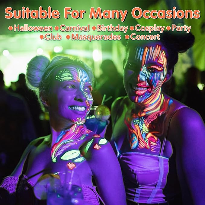 Luminescent water-soluble human body painting crayon