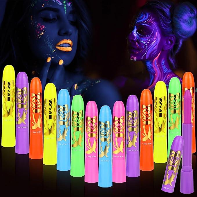 Luminescent water-soluble human body painting crayon