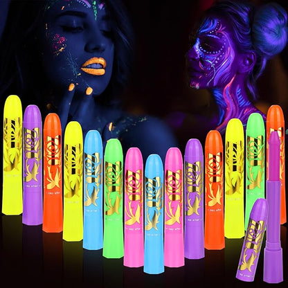 Luminescent water-soluble human body painting crayon