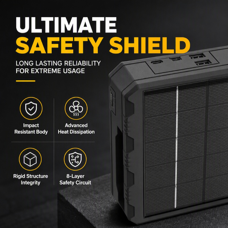 🎉 2026 Sale — Over 19,000 Sold!☀️ 4‑Slot Solar Lithium Battery Charger‑Outdoor Multi‑Function Power Station 🔋