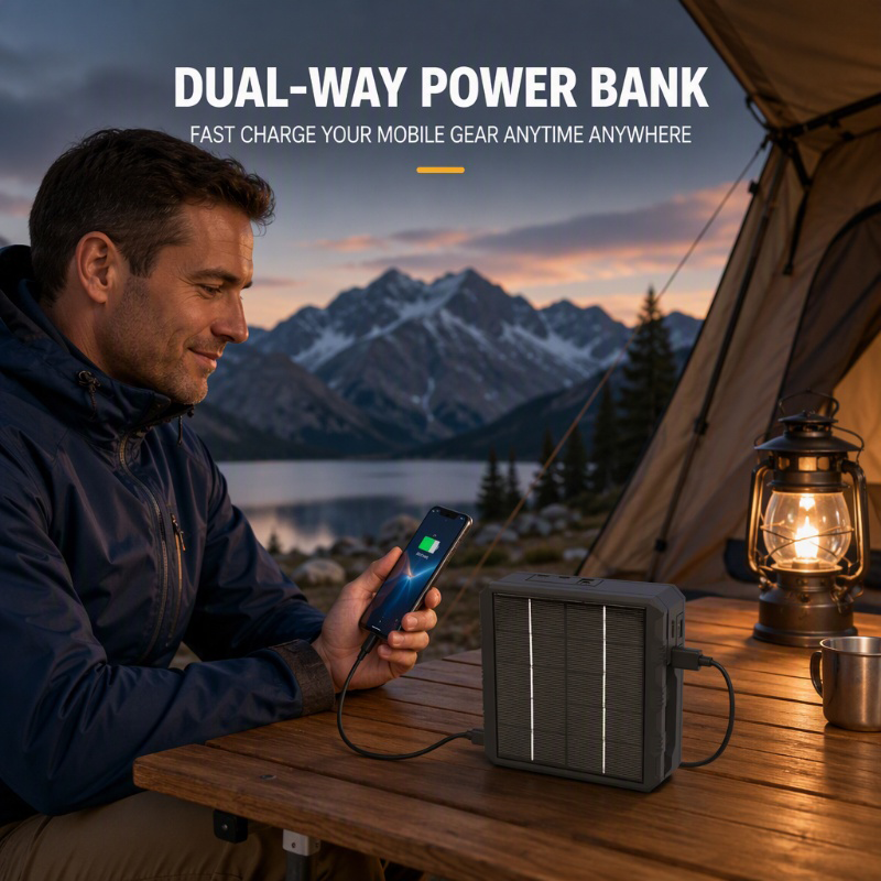🎉 2026 Sale — Over 19,000 Sold!☀️ 4‑Slot Solar Lithium Battery Charger‑Outdoor Multi‑Function Power Station 🔋