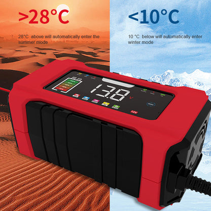 12V 6A Smart Billaddare med LCD-display