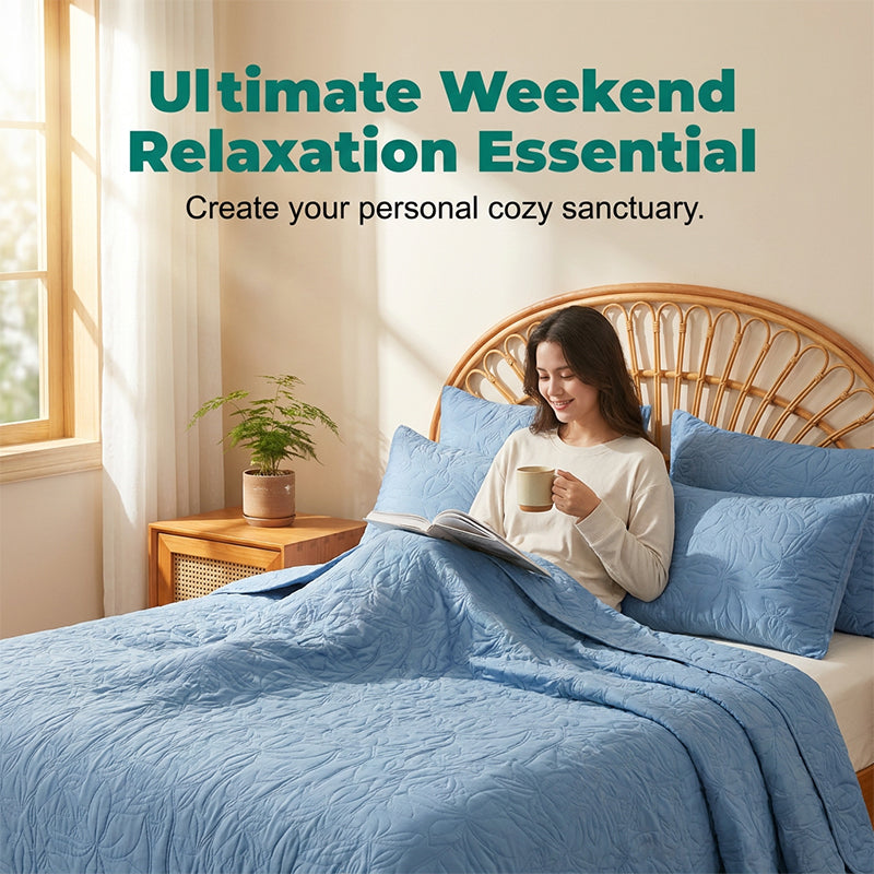 ⏳Begränsad tid 50% rabatt⏰Enfärgad 100% bomull sängkläder 4-delars set🛏️