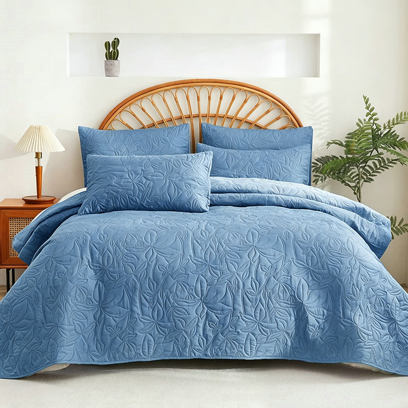 ⏳Begränsad tid 50% rabatt⏰Enfärgad 100% bomull sängkläder 4-delars set🛏️
