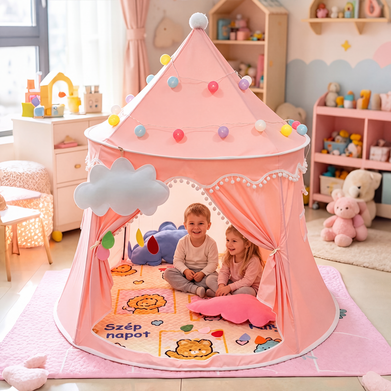 🏰✨ Inomhus Lektält för Barn – Barnens Hemliga Gömställe 🧒👦