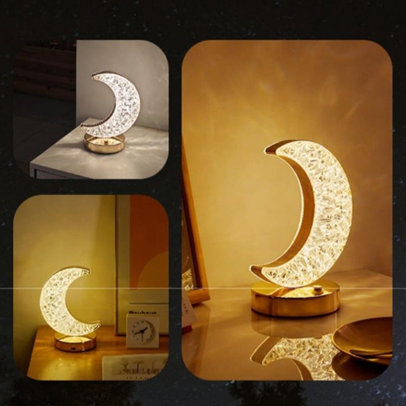 ✨50% RABATT⏰ 3‑färgad LED‑kristallatmosfärlampa, tre lägen för mysig belysning – perfekt för sovrum, vardagsrum och fest