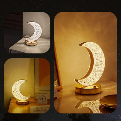 ✨50% RABATT⏰ 3‑färgad LED‑kristallatmosfärlampa, tre lägen för mysig belysning – perfekt för sovrum, vardagsrum och fest