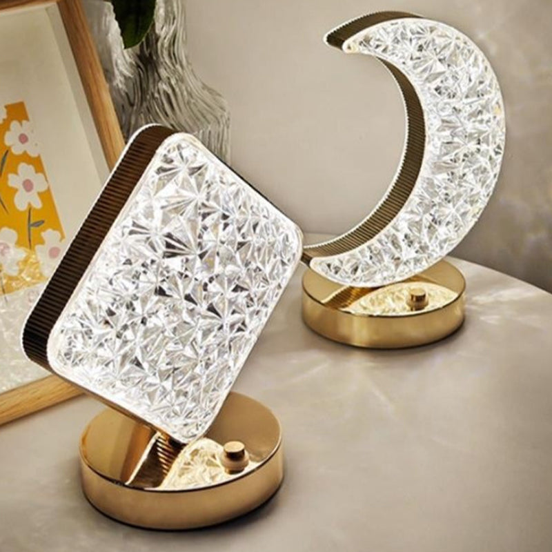 ✨50% RABATT⏰ 3‑färgad LED‑kristallatmosfärlampa, tre lägen för mysig belysning – perfekt för sovrum, vardagsrum och fest