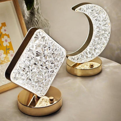 ✨50% RABATT⏰ 3‑färgad LED‑kristallatmosfärlampa, tre lägen för mysig belysning – perfekt för sovrum, vardagsrum och fest