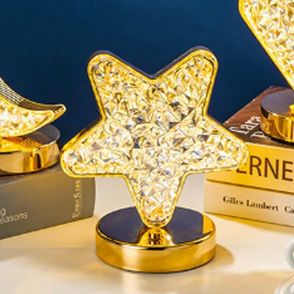 ✨50% RABATT⏰ 3‑färgad LED‑kristallatmosfärlampa, tre lägen för mysig belysning – perfekt för sovrum, vardagsrum och fest
