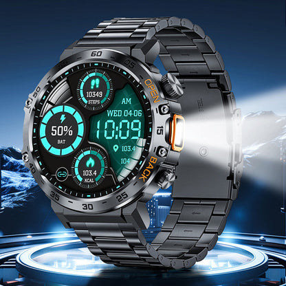 ⌚ 50 % RABATT NU! 🔦 Multifunctional outdoor smartwatch – robust, LED-ficklampa & HD-samtal – perfekt för äventyr och träning 🏔️