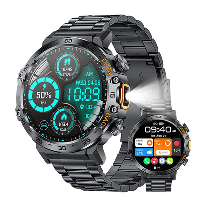 ⌚ 50 % RABATT NU! 🔦 Multifunctional outdoor smartwatch – robust, LED-ficklampa & HD-samtal – perfekt för äventyr och träning 🏔️