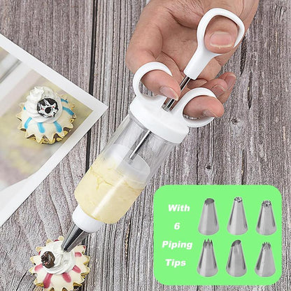 ⏰ Rostfritt stål tårtdekoreringsset – Komplett spritssats med 18 spetsar & munstycken – Dekorera in- och utvändigt ✨