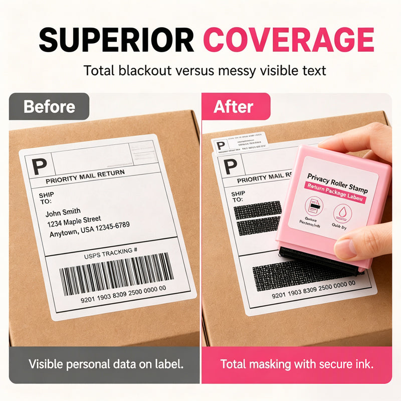 🔥 50% RABATT! 🔒 Sekretessrullstämpel – Dölj enkelt personuppgifter på paket, brev & fakturor 📦