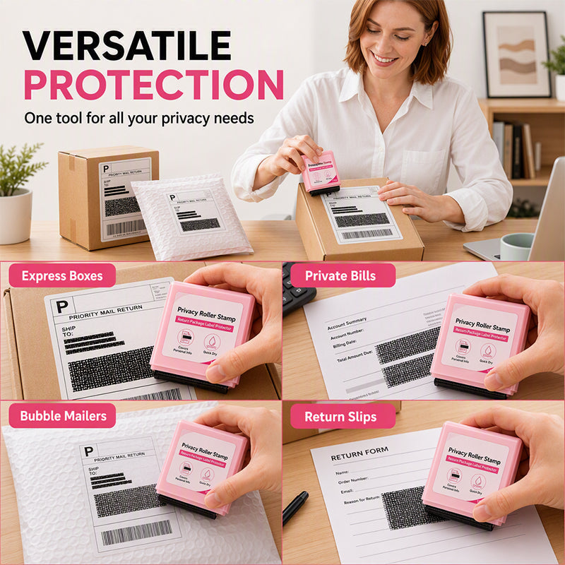 🔥 50% RABATT! 🔒 Sekretessrullstämpel – Dölj enkelt personuppgifter på paket, brev & fakturor 📦