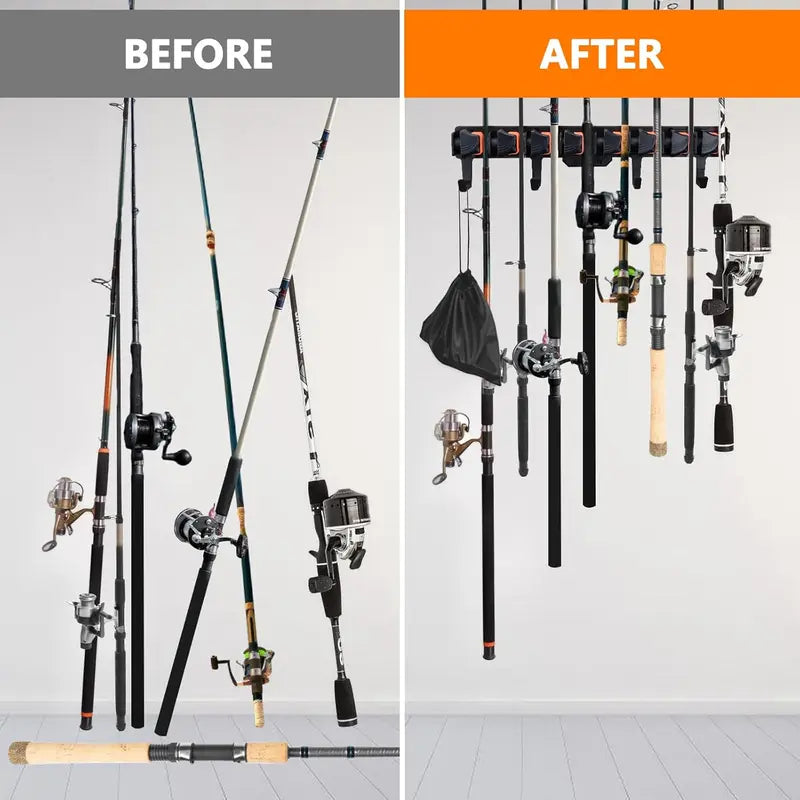 🎣 50% RABATT! 🧰 Väggmonterat Metspöställ – Stabilt, utrymmessparande & enkelt att montera ✨