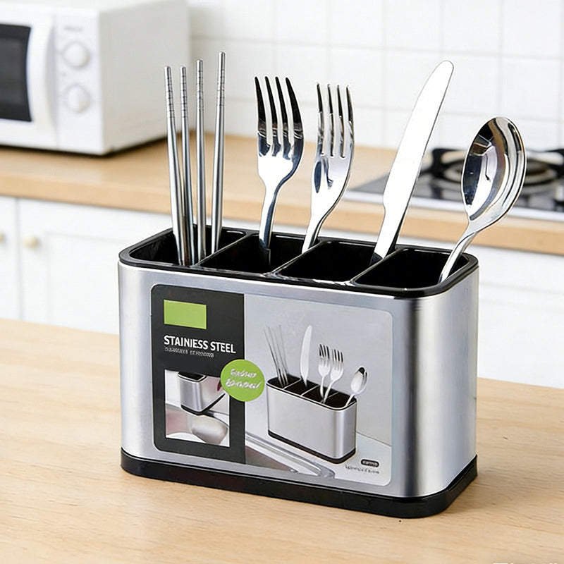 🍴50% RABATT⏰ Rostfritt stål bestickförvaring, platsbesparande för köksbordet