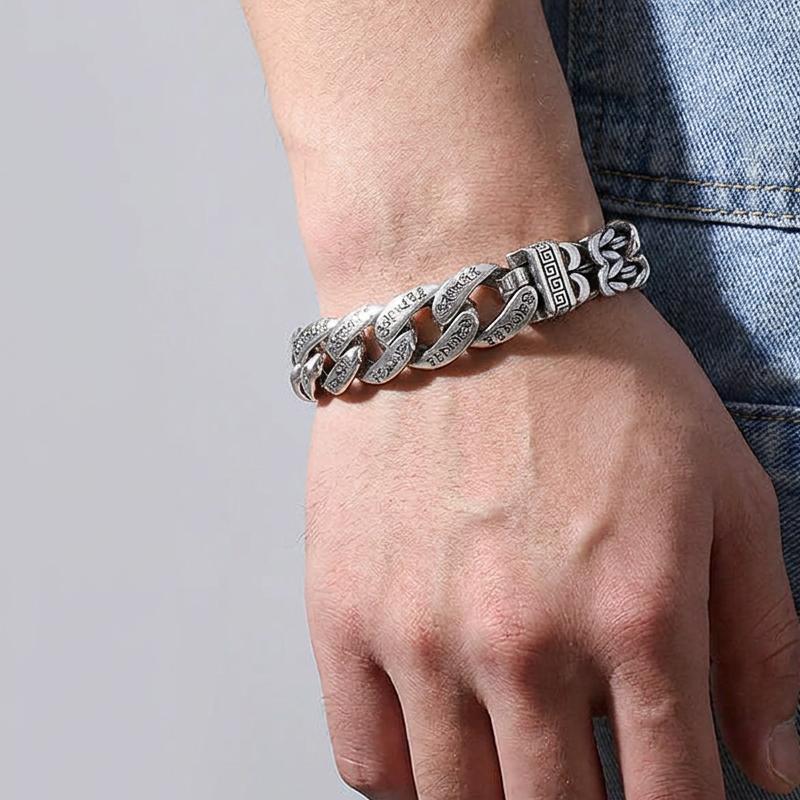 📿 Spara 50 %! ✨ Retro Mantra-armband för män – Design med sex stavelser, snyggt och meningsfullt ✨