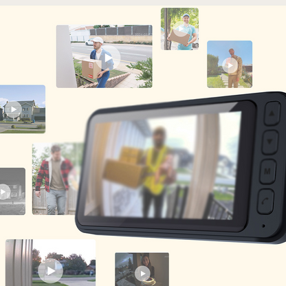 📢📢40% RABATT !!⏰Video-Dörrklocka med Monitor & Kamera (Trådlös)
