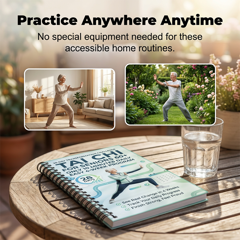 📘 50% RABATT NU! 🧘 Tai Chi Practice Book for Seniors & Beginners – 28-dagars program, 10-minuters dagliga övningar & nybörjarvänliga rörelser – perfekt för styrka, balans och avslappning 🌿✨