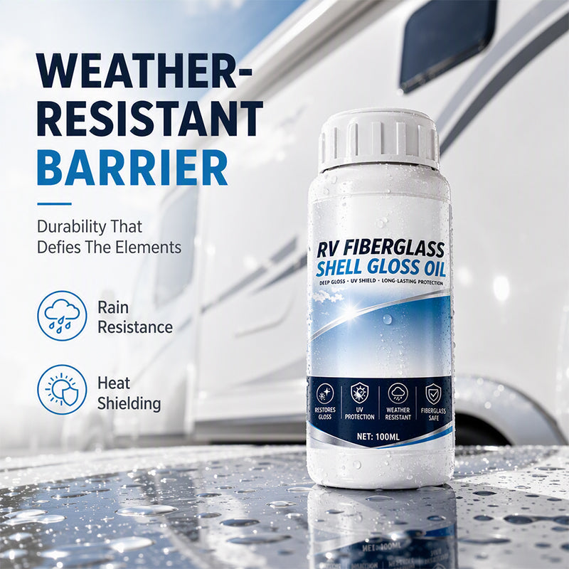 🚐 RV fiberglasskifte glansolja – UV-skydd, väderbeständig & spegelblank finish – perfekt för husbilar och båtar 🛡️