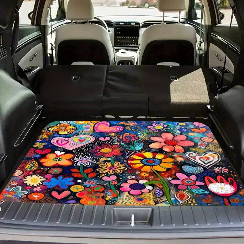 🚗 50 % RABATT NU! 🧶 Universell bagagematta med halkskydd – sammetslen yta, förstärkta kanter & halkfri – perfekt för bilens bagageutrymme ✨