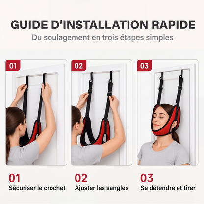🚪💆 -50% RABATT ! ⚕️Cervikal dragapparat för dörr – Bekväm kudde & lugnande stretchning hemma